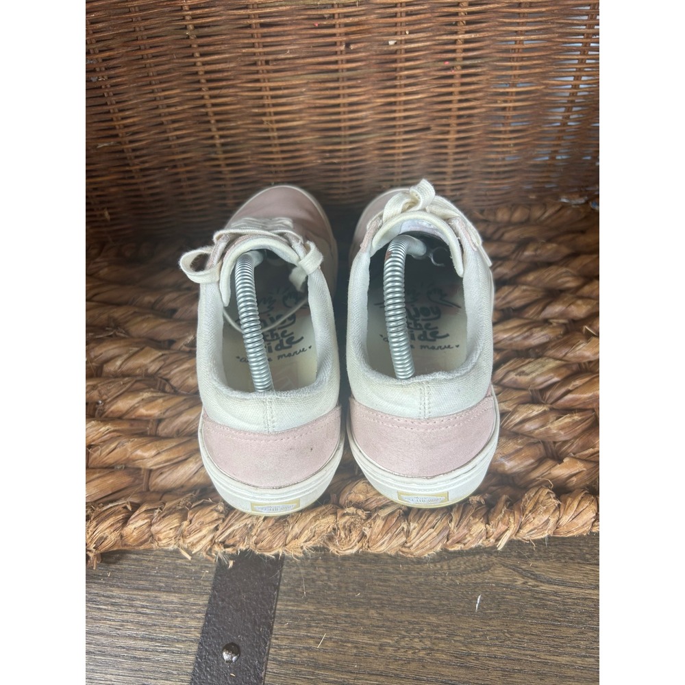 Vans Old Skool Pink White Suede Canvas Lace Up Sneakers Women - Picture 4 of 5
